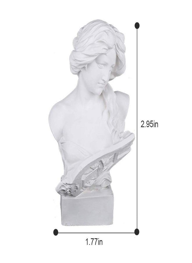 picaru Resin Bust Statue 2.95 Inch Plaster Figurines Mini Home Decoration Sculpture White for Art Hobbyist-Artemis, Home Decoration - Image 5